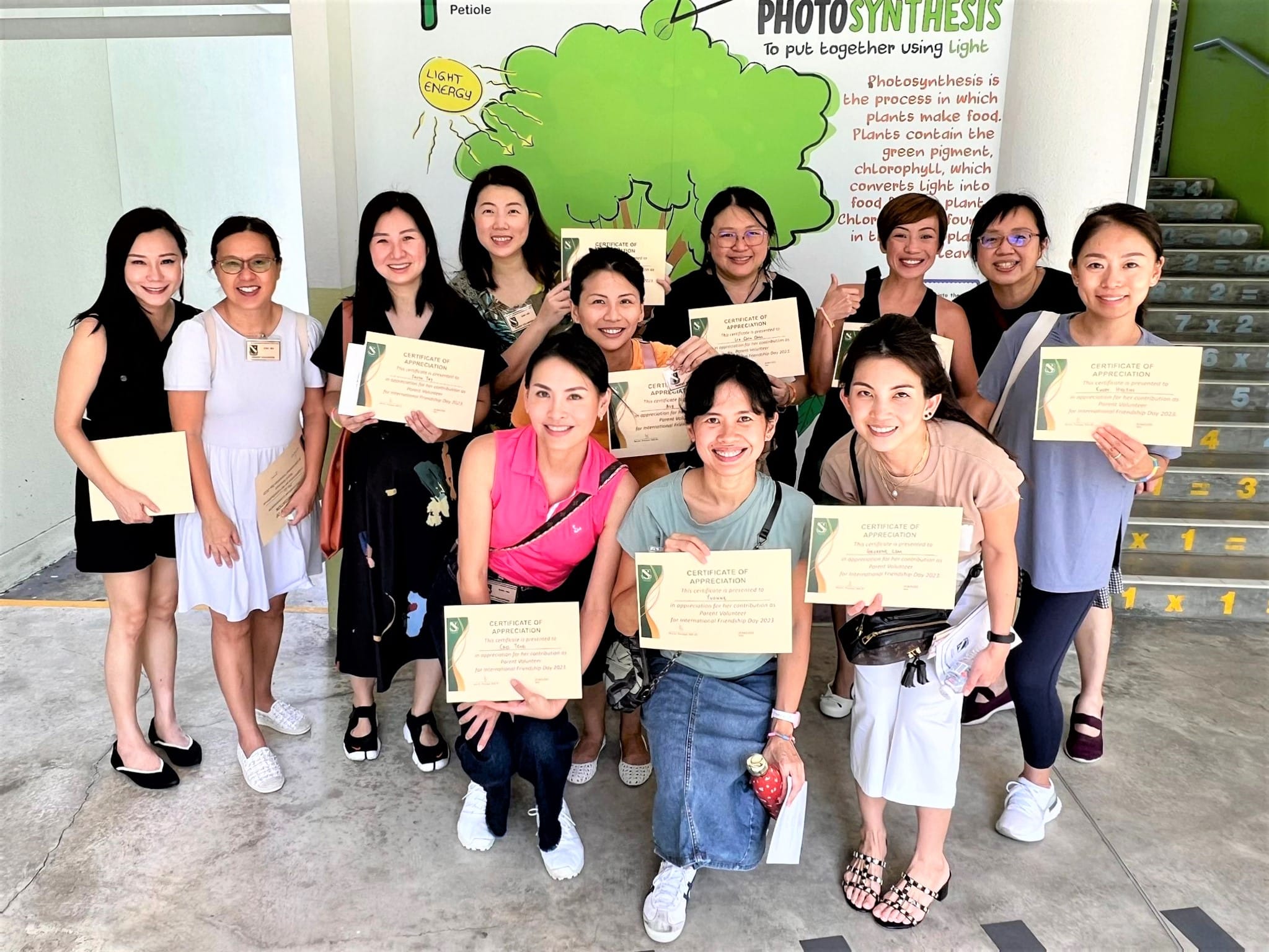 A series of images showing students and parents participating in International Friendship Day 2023
